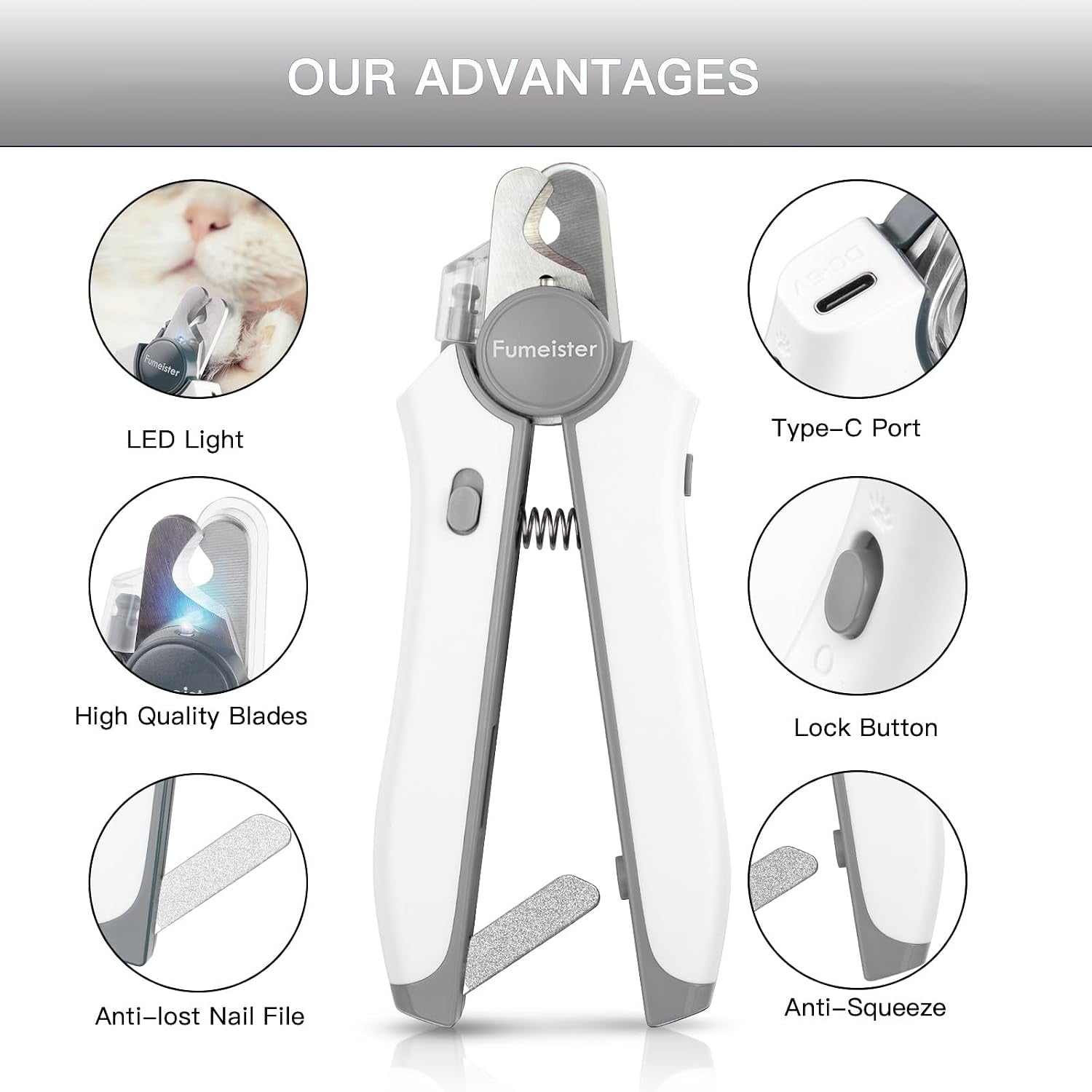 type-c-rechargeable-dog-cat-nail-clippers-led-pet-nail-trimmer-extra-sharp-for-small-medium-dogs-gray