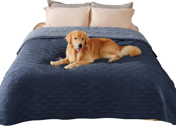 Luciphia 100% Waterproof Couch Cover Blanket for Dogs Anti-Slip Pet Couch Protector Sofa Mat Puppy Cat Blanket with Non-Slip Bottom, Navy Blue, 30X70 Inch39