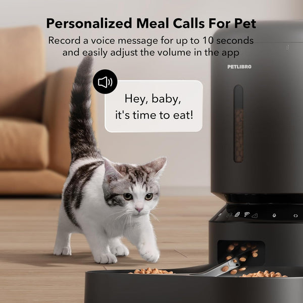 PETLIBRO Automatic Cat Feeder for 2 Cats, 5G&2.4G Wifi Pet Feeders, 5L Programmable Cat Food Dispenser with Airtight Lock-Fresh Technology, Dual Stainless Steel Bowls, Low Food Sensor6