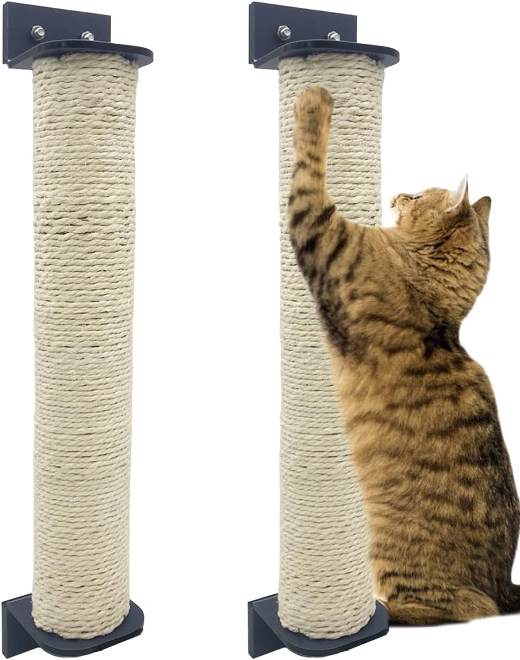 vcepjh-2-pcs-cat-scratching-post-for-crate-cage-mounted-cat-scratcher-natural-sisal-scratch-for-scratching-and-climbing-furniture-15x2-7inches-white