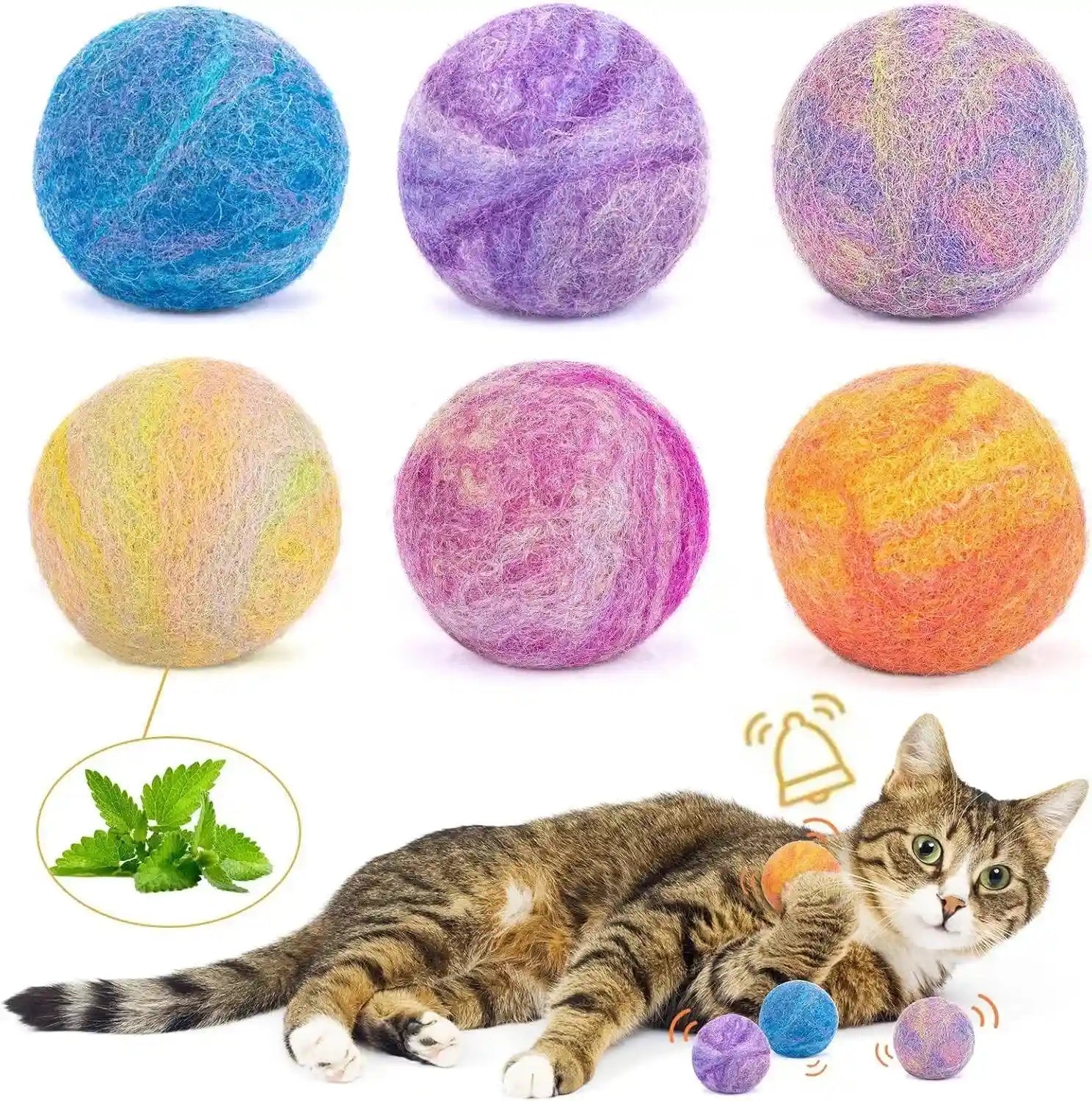 retro-shaw-catnip-balls-with-bell-inside-6-pcs-interactive-catnip-silvervine-cat-toys-durable-wool-balls-for-indoor-cats-kitten-teething-toys-natural-catnip-toys-for-bored-cats