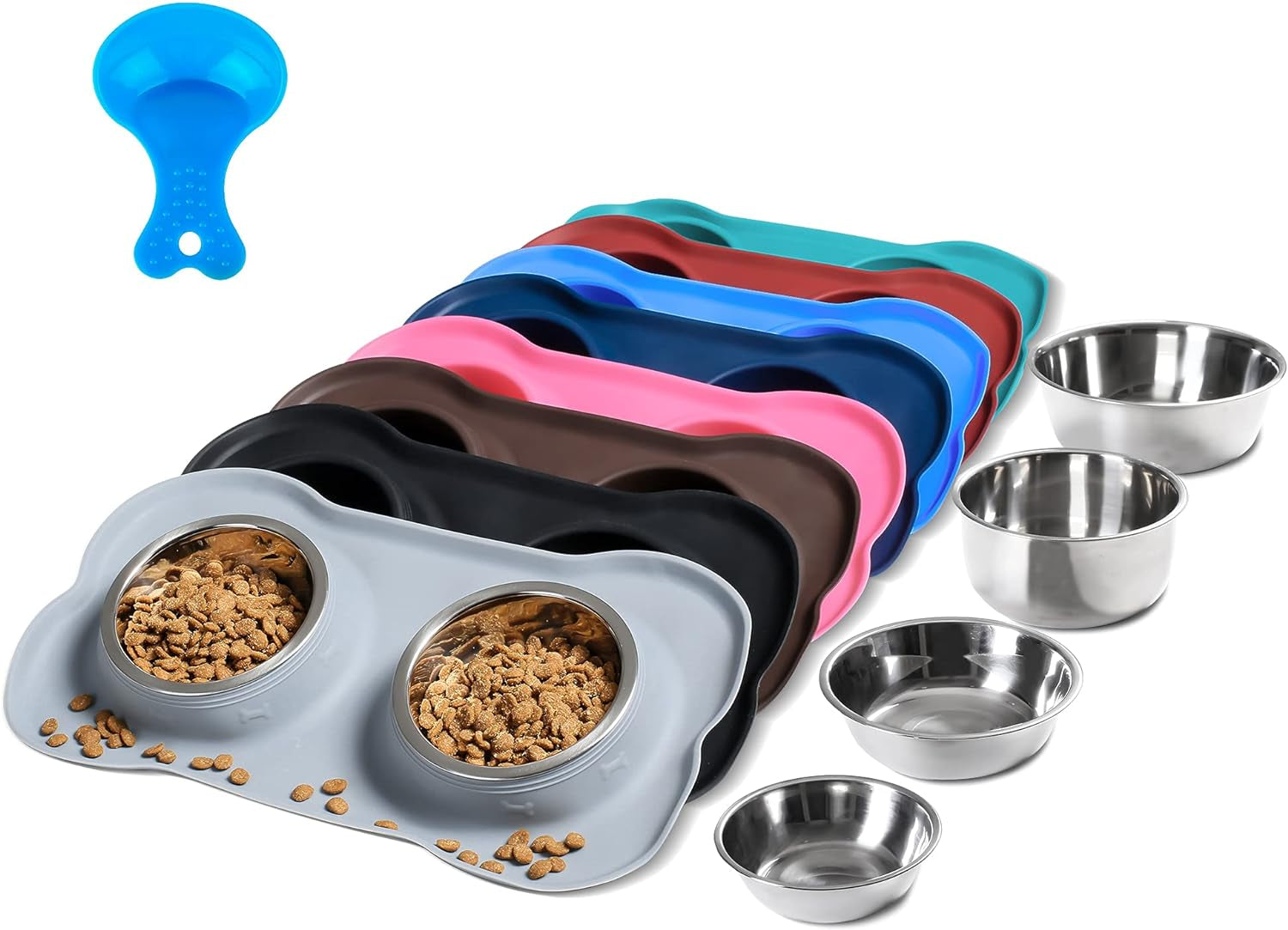 hubulk-pet-dog-bowls-2-stainless-steel-dog-bowl-with-no-spill-non-skid-silicone-mat-pet-food-scoop-water-and-food-feeder-bowls-for-feeding-small-medium-large-dogs-cats-puppies-s-pink