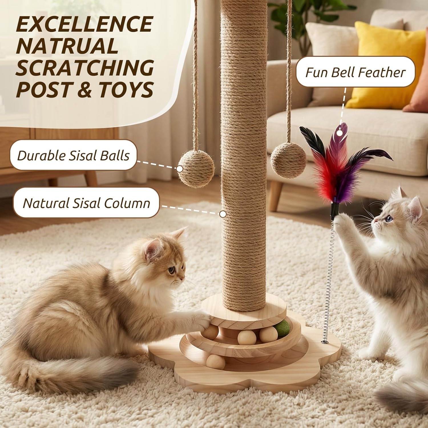 scratching-post-4-in-1-cat-scratch-post-interactive-cute-small-wooden-cat-scratcher-with-2-level-catnip-toys-balls-2-sisal-hanging-balls-for-indoor-kitten-kitty