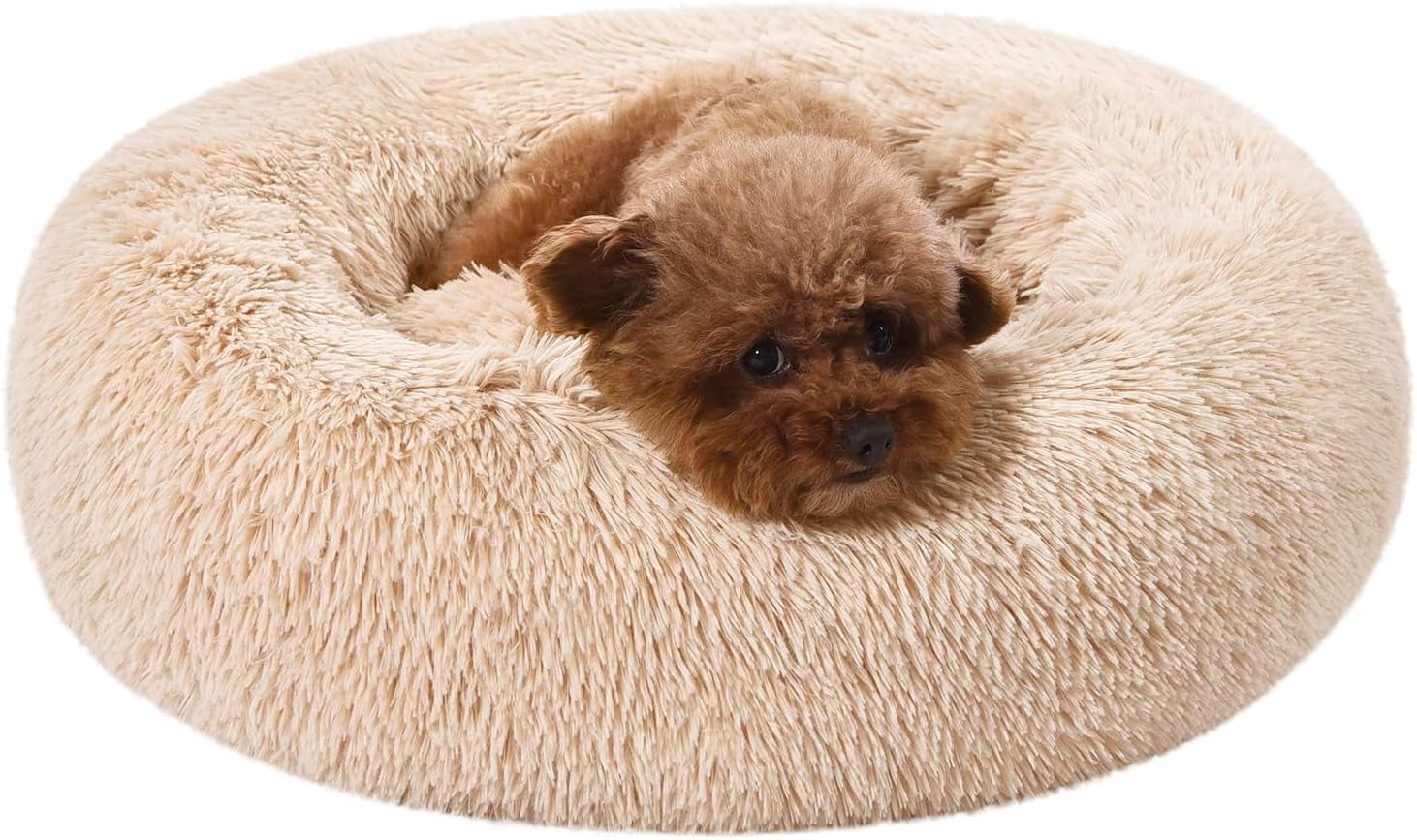 amazon-basics-washable-donut-pet-bolster-faux-fur-bed-with-removable-cover-anti-slip-bottom-for-dog-beige-23-x-23