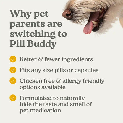 Presidio Earthly Pill Buddy Naturals - PB & Apple Recipe Pill Hiding Treats for Dogs - Make a Perfect Pill Concealing Pocket or Pouch for Any Size Medication - 30 Servings4