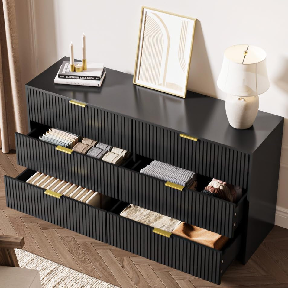 black-6-drawer-dresser-for-bedroom-55-wide-modern-chest-of-drawers-with-gold-metal-handles-fluted-wood-tv-stand-for-living-room-hallway