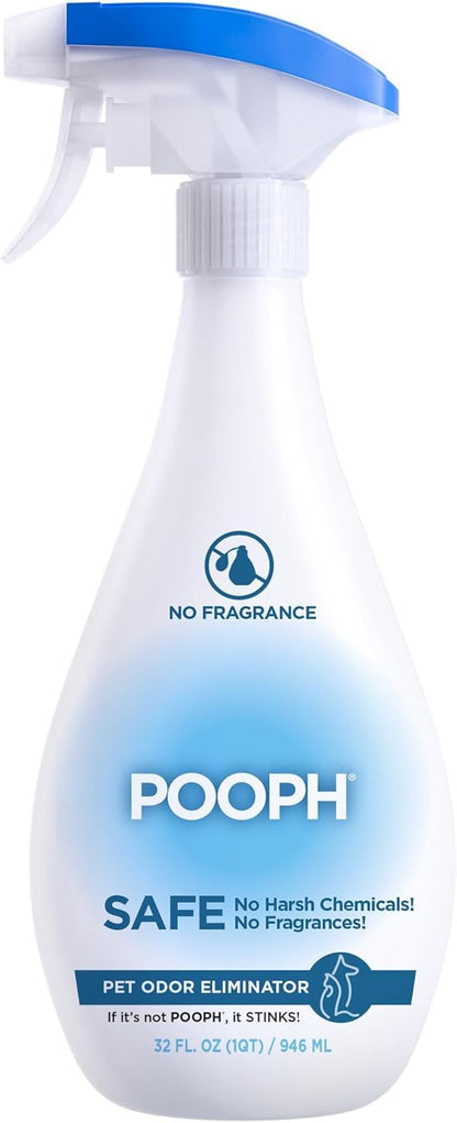 POOPH Pet Odor Eliminator Spray, 32 Oz | Unscented Pet Odor Eliminator Spray for Home Surfaces, Upholstery, Furniture, and Vehicles1