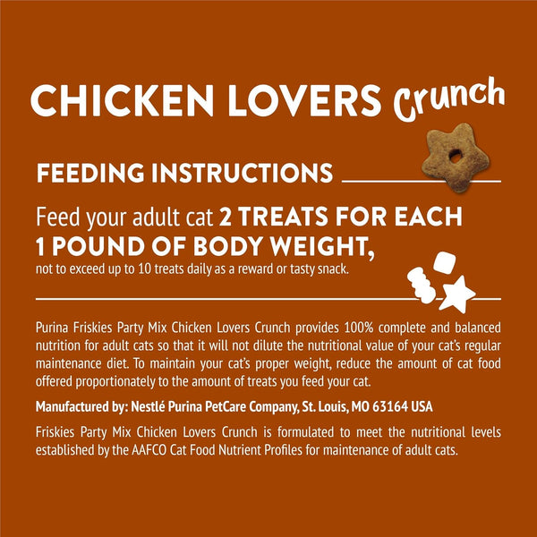 Purina Friskies Party Mix Chicken Lovers Crunch with Real Chicken Cat Treats - 30 Oz Canister7