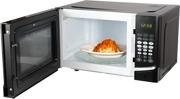 MW9255B Countertop Microwave Oven, 6 Pre-Programmed Settings, Removable Glass Turntable and Child Safety Lock, 0.9 Cu Ft, 900W, Black10