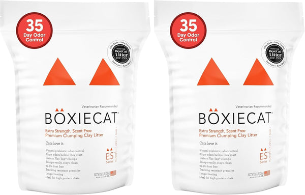 Boxie Premium Unscented Clumping Cat Litter 30+ Day Odor Control 16 Lb14