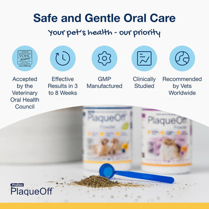 Proden Plaqueoff Powder for Dogs - Dog Tartar and Plaque Remover - 60G | VOHC Accepted Dental Powder for Pet Oral Care - Supports Fresher Breath and Dental Hygiene - 100% Natural Kelp Formula2