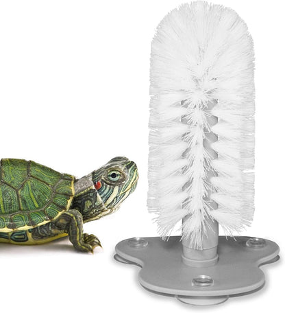 Turtle Brush with Suction Cup for Tank, Three High Suction Power Suction Cup Turtle Shell Cleaning Brush, White1