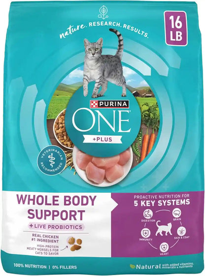 Purina ONE plus Whole Body Support with Chicken Dry Cat Food - 16 Lb. Bag1