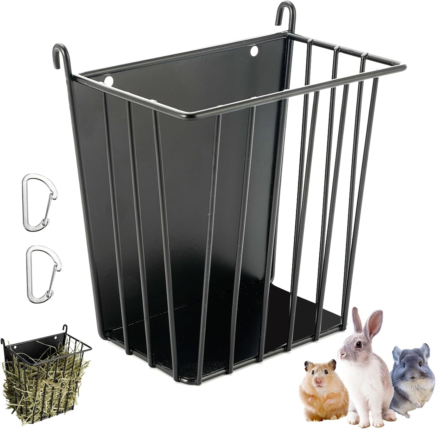 luaviaru-upgrades-2pcs-hay-feeder-rabbit-guinea-pig-metal-frame-hay-rack-with-adjustable-hook-less-wasted-for-guinea-pig-bunny-chinchilla-cage-accessories-bunny-feeder
