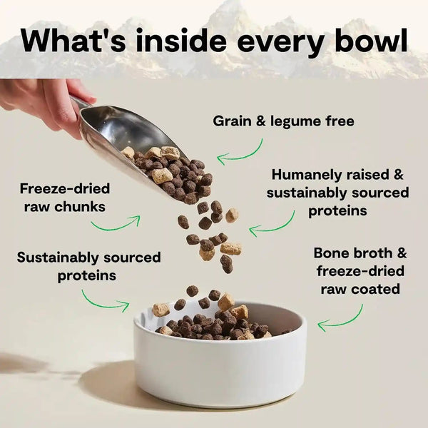 Open Farm Rawmix Grain Free Dry Dog Food, Front Range Kibble, 20Lb Bag | Grass Fed Beef, Pasture Raised Lamb, Humanely Raised Pork, Freeze Dried Raw Chunks, 100% Traceable Ingredients.3