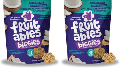 Fruitables Biggies Dog Biscuits, Healthy Treats for Dogs, Doggie Biscuits, Crunchy Pumpkin Treats, Made without Wheat, Corn and Soy, Made in the USA, Pumpkin and Blueberry Flavor, 16Oz13