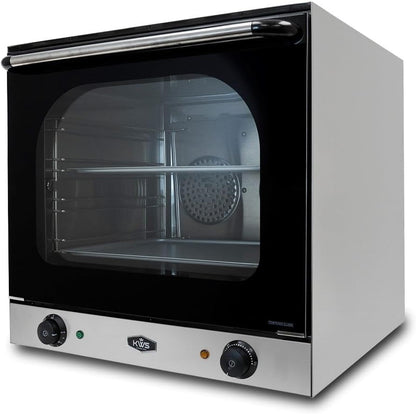 KWS CO-3 1600W Commercial Countertop Convection Oven, 2 Cu. Ft. - 120V, 4-Tier Toaster W/Front Glass Door, Electric Baking Oven2