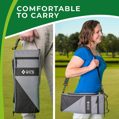 Golf Cooler Bag plus 2 Ice Packs - Keeps Drinks Cold for Hours | Holds 6 Cans, Fits Discreetly in Golf Bags, Comfortable Carry Strap, Insulated Beer Sleeve, Useful Golf Accessories and Gifts7
