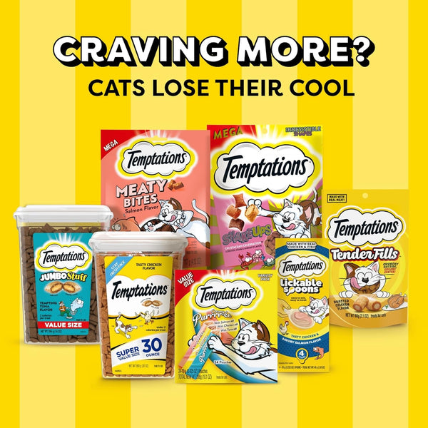 Temptations Mixups Crunchy and Soft Cat Treats, Cookout Flavor, 30 Oz | Chicken, Liver & Beef Flavors, under 2 Calories per Treat, 100% Complete & Balanced for Adult Cats, Resealable Stay-Fresh Tub13