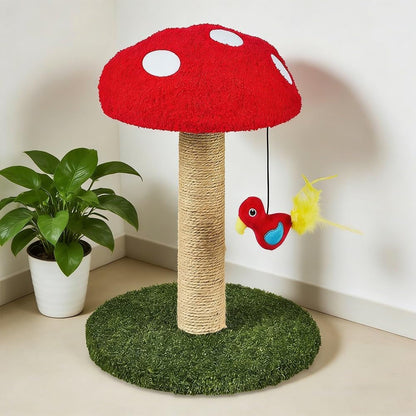 Cat Scratching Post for Indoor Cats, Mushroom Scratching Post 17.5" H, Cute Cat Scratcher for Kittens and Adult Cats, Durable Cat Scratch Post Furniture for Play and Claw Care7