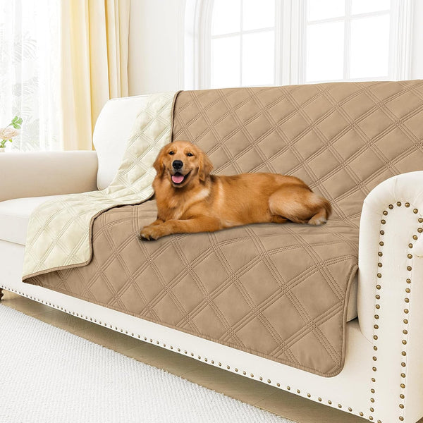Smiry Waterproof Dog Bed Cover, Reversible Pet Blanket for Sofa Couch | Soft Washable Dog Blanket, Leakproof Couch Cover for Dogs Cats & Furniture Protection, 52X82, Grey/Dark Grey44