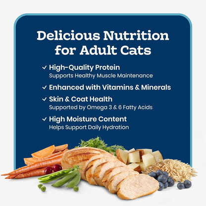 Blue Buffalo Tastefuls Tender Morsels Chicken Entrée Adult Wet Cat Food in Savory Sauce, Natural Ingredients Enhanced with Vitamins, Minerals & Other Nutrients, 3-Oz. Cans (24 Count)3