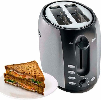Oster 2-Slice Toaster with Extra Wide Slots, Bagel Toaster for All Bread Types, Brushed Stainless Steel3