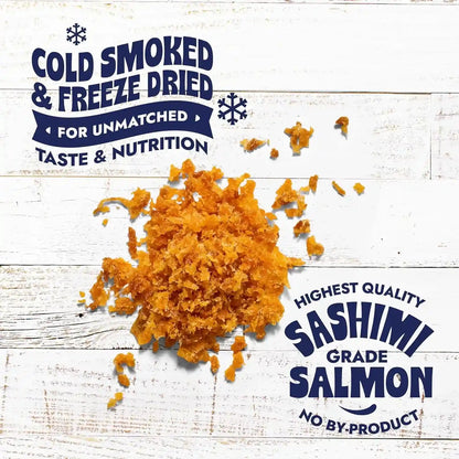 Finfare Freeze Dried Cat Food Toppers, Salmon Sprinkles, Grain Free Meal Toppers for Cats to Support Taste & Nutrition - High Protein & Omega-3S, Crafted in USA, 1.3Oz2
