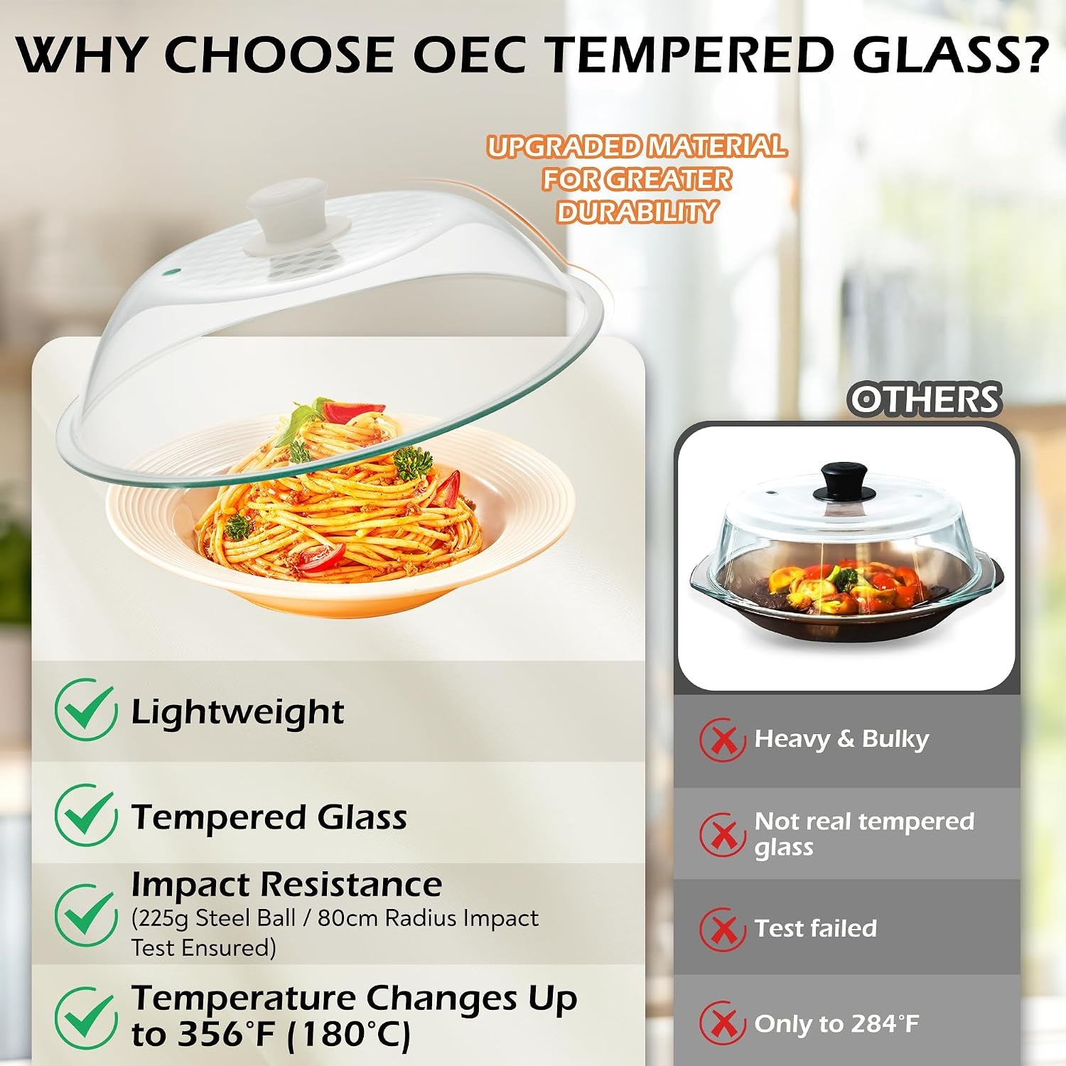 lighter-weight-tempered-glass-microwave-splatter-cover-11-5-inch-inner-diameter-10-6-heat-resistant-durable-glass-lid-with-vent-silicone-knob-dishwasher-safe-100-food-grade-bpa-free