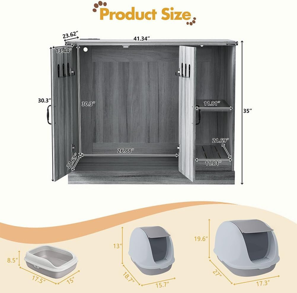 extra-large-cat-litter-box-enclosure-with-litter-collector-hidden-litter-box-furniture-cabinet-with-power-outlet-storage-shelves-cat-house-for-automatic-litter-boxes-gray