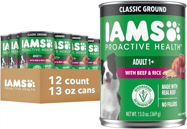 IAMS Proactive Health Ground Wet Dog Food, Chicken, 13 Oz, 12 Pack | Made with Real Chicken, Omega-6 for Skin & Coat, No Fillers or Artificial Flavors, 100% Complete & Balanced Adult Maintenance14