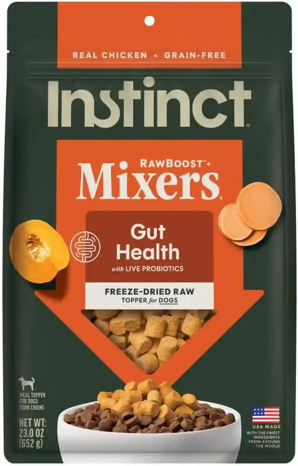 Instinct Freeze Dried Mixers, Dog Food Toppers, Gut Health, 5.5 Oz. Bag24