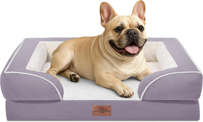 Comfort Expression Orthopedic Dog Bed for Extra Large Dogs with Bolster | Waterproof Dog Couch Bed with Washable Cover & Non-Slip Bottom, Supportive Egg Crate Foam XL Pet Bed, 42X30 Inch93