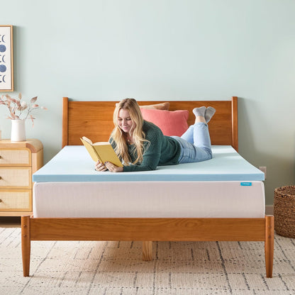 Memory Foam Mattress Topper, Twin XL Size - 2 Inch Gel Infused Memory Foam - Plush Feel - Cooling and Pressure Relieving - Certipur Certified - Dorm Room Essentials7