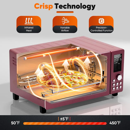 Bravo Pro Convection Air Fryer Toaster Oven Combo | 2026 New Improved,10-In-1, 50°-450°F Control, Quick Even Crisp Tech, 21Qt, PFAS Free, Cinnamon4