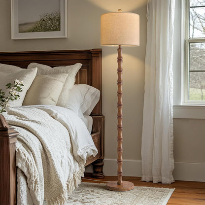 62" Rustic Floor Lamp for Living Room, Retro Farmhouse Floor Lamp Rotary Switch, Resin Standing Lamp for Living Room, Corner, Dining Room, Bedroom, Home Decor6