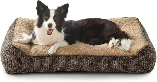 JOEJOY XL Orthopedic Dog Bed for Large Dogs, Extra Thick Foam Pet Bed Sofa | Bolster Sides, Large Sized Dog Couch Bed with Removable Washable Cover, Non-Slip Bottom, Grey (42"X30")20