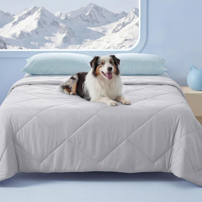 Luciphia Q-MAX>0.4 Cooling Dog Blanket Breathable Cold Pet Puppy Blue,29X40 | Silky Soft Self-Cooling; Summer Calming Mat; Easy Clean Washable; Lightweight Couch Protector for Dogs, Cats, and Puppies.12