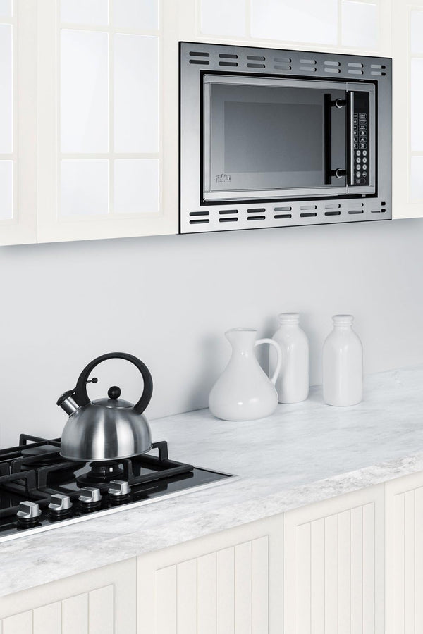 Summit 24” over the Range Microwave, 0.9 Cu.Ft. Built in Microwave, Stainless Steel- OTR246