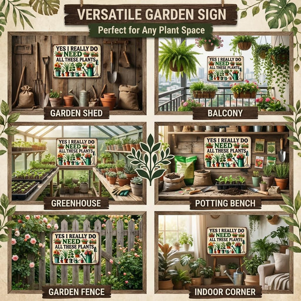 Garden Gifts I Really Need All These Plants Vintage Gardening Signs for Home Garden Greenhouse Living Room Bedroom Yard Outdoor Decor 8X12 Inch (3362)3