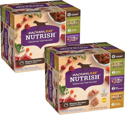 Nutrish Savory Favorites Wet Dog Food Variety Pack, 8 Oz Tubs (Rachael Ray) | Pack of 6, Includes 3 Delicious Flavors of Chicken Paw Pie, Hearty Beef Stew & Savory Lamb Stew, No Artificial Flavors11