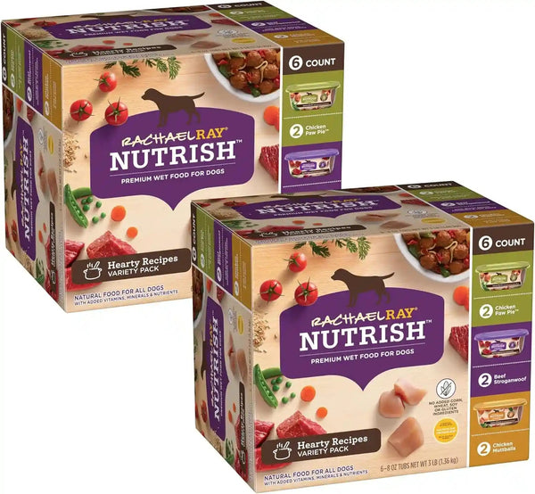 Nutrish Savory Favorites Wet Dog Food Variety Pack, 8 Oz Tubs (Rachael Ray) | Pack of 6, Includes 3 Delicious Flavors of Chicken Paw Pie, Hearty Beef Stew & Savory Lamb Stew, No Artificial Flavors11
