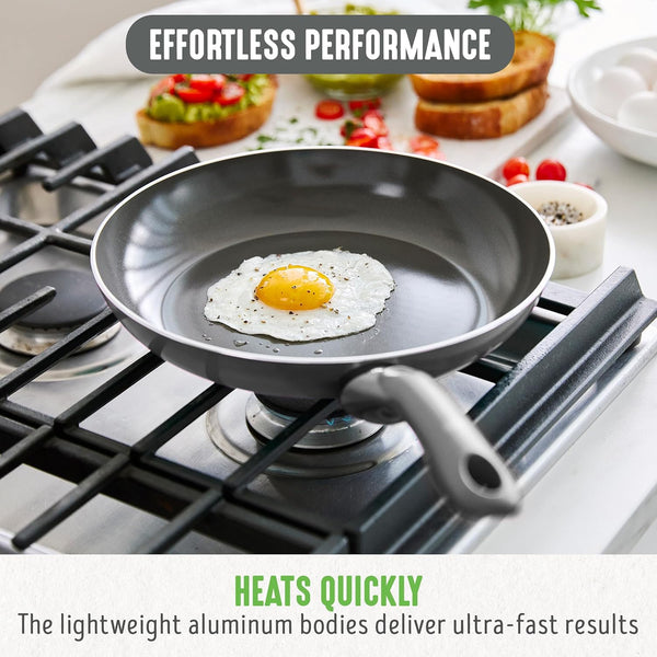 Essentials 12 Piece Cookware Set, Pfas-Free Ceramic Nonstick Pots & Pans, Induction Ready for All Cooktops, Kitchen Cooking & Serving Utensils, Dishwasher Safe, Charcoal Gray6