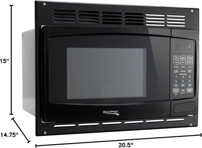 1.0 Cu. Ft. RV Microwave with Trim Kit, Black | 900W Cooking Power, 8 Express Cook Presets, 10 Power Levels, Instant Start9