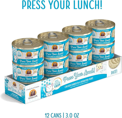 Weruva Wet Cat Food, Press Your Lunch with Chicken Pate, 3Oz Can, Pack of 122