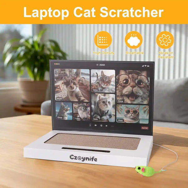 Cat Laptop Scratcher, Cat Scratcher Cardboard, Interactive Toys, Kitten Supplies and Stuff for Indoor Cats5
