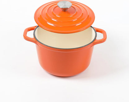 Enameled Cast Iron Mini Sauce Pan 1.5 QT Orange…3