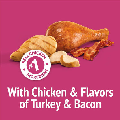Purina Friskies Party Mix California Crunch with Chicken and Flavors of Turkey and Bacon Cat Treats - 30 Oz Canister4
