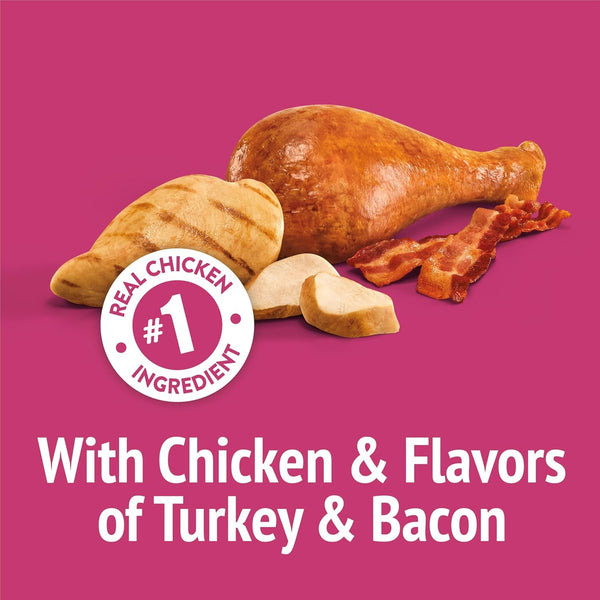 Purina Friskies Party Mix California Crunch with Chicken and Flavors of Turkey and Bacon Cat Treats - 30 Oz Canister4