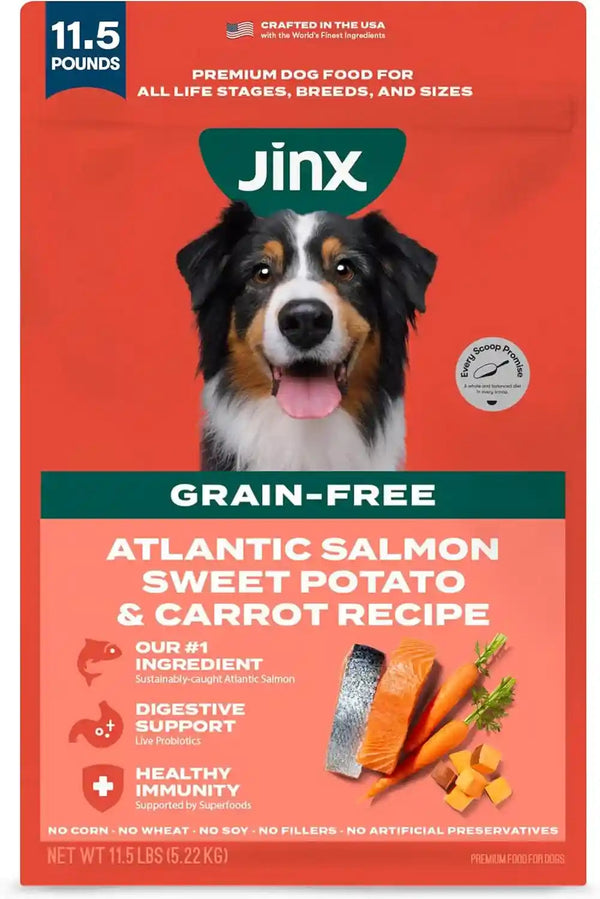 Jinx Grain Free Dry Dog Food - Real Salmon, Sweet Potato & Carrot, 4Lb | Premium Kibble for Digestive Support & Healthy Immunity - No Fillers, All Lifestages (Puppy, Adult & Senior), Breeds & Sizes20